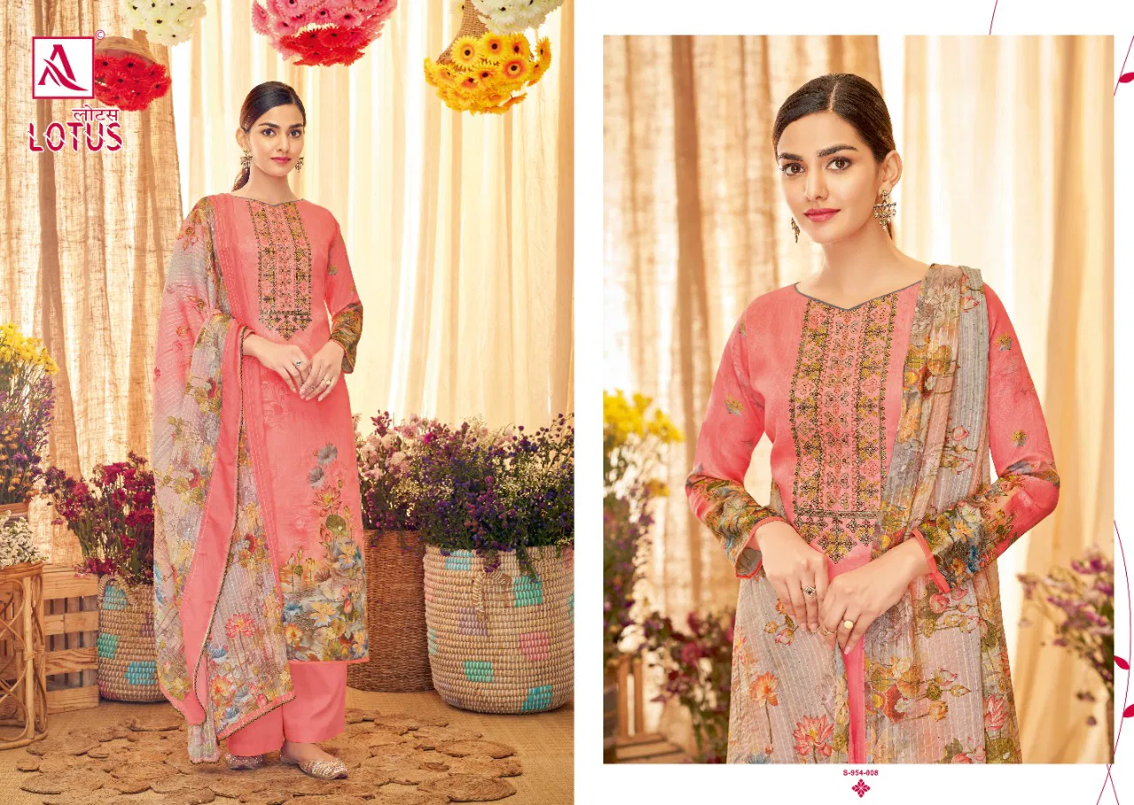 Alok Lotus New Designer Fancy Regular Wear Jam Cotton Dress Material Collection